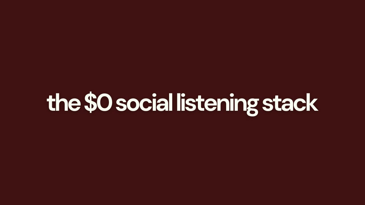 The $0 Social Listening Stack