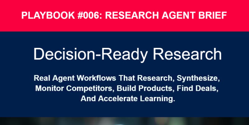 Playbook #006: Research Agent That Produces a Brief