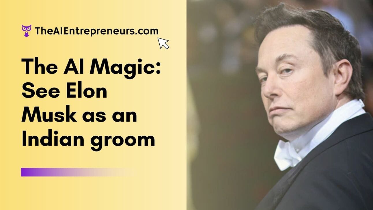 AI turns Elon Musk into an Indian groom 😃