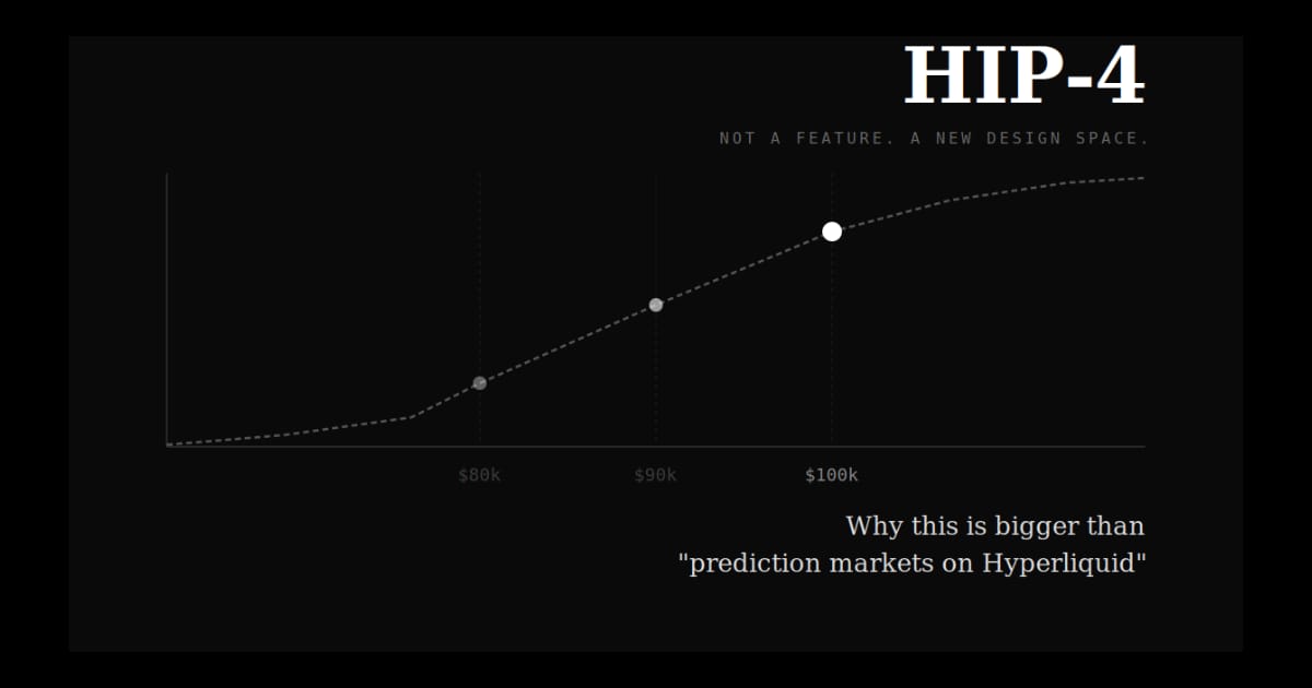 HIP-4: Why This Is Bigger Than "Prediction Markets on Hyperliquid"