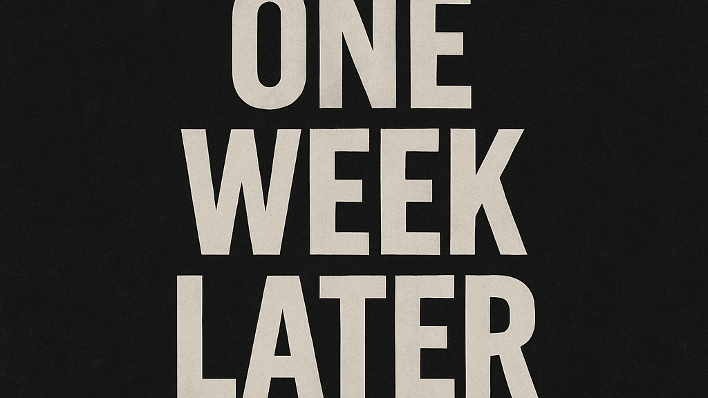 One Week Later: The Re-Birth Certificate