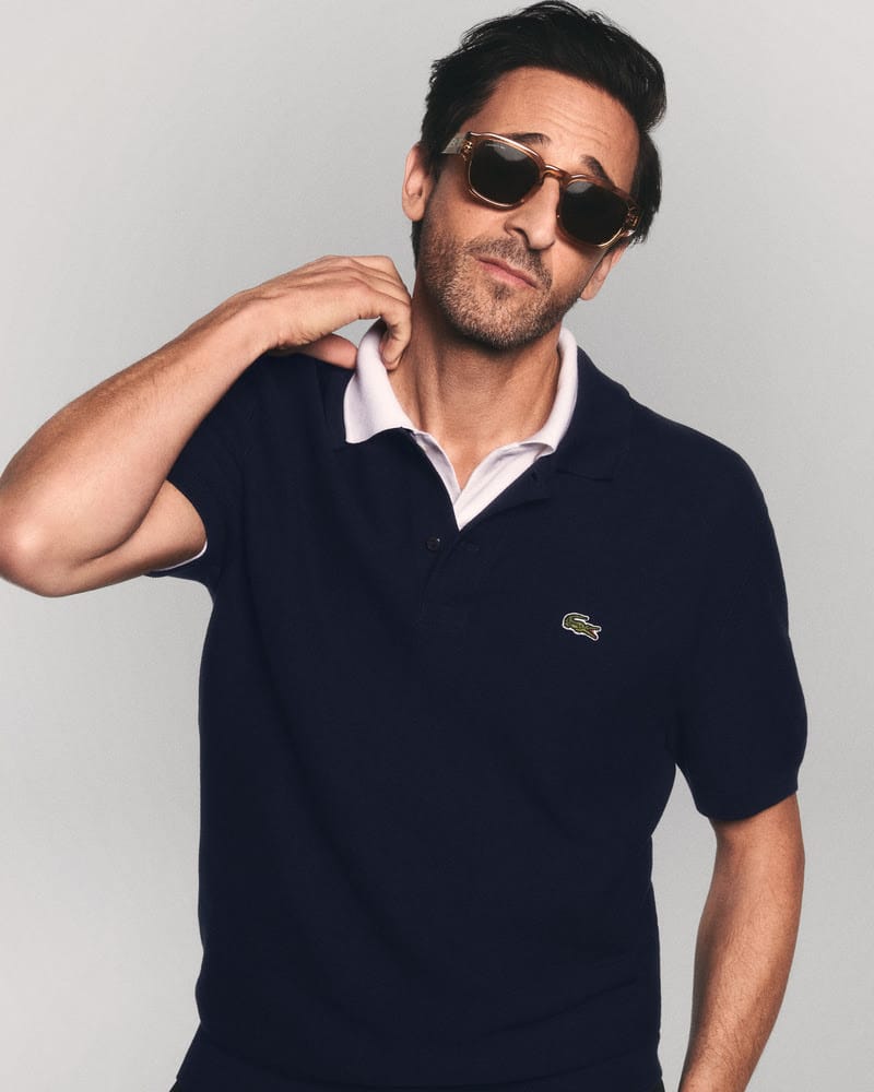 Adrien Brody volta à Lacoste para estrelar a nova campanha de óculos da marca