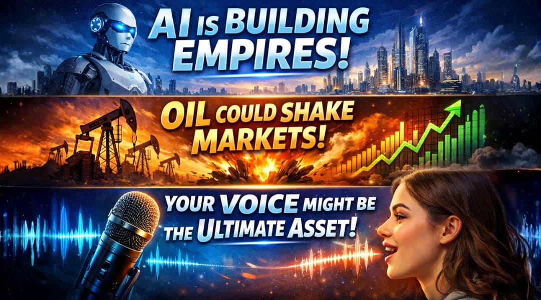 AI Is Building Empires, Oil Could Shake Markets, and Your Voice Might Be the Ultimate Asset