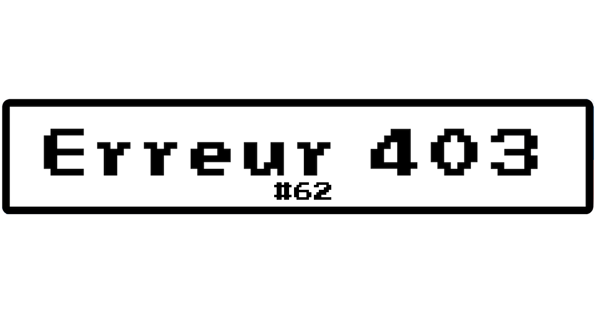 Erreur 403 | #62