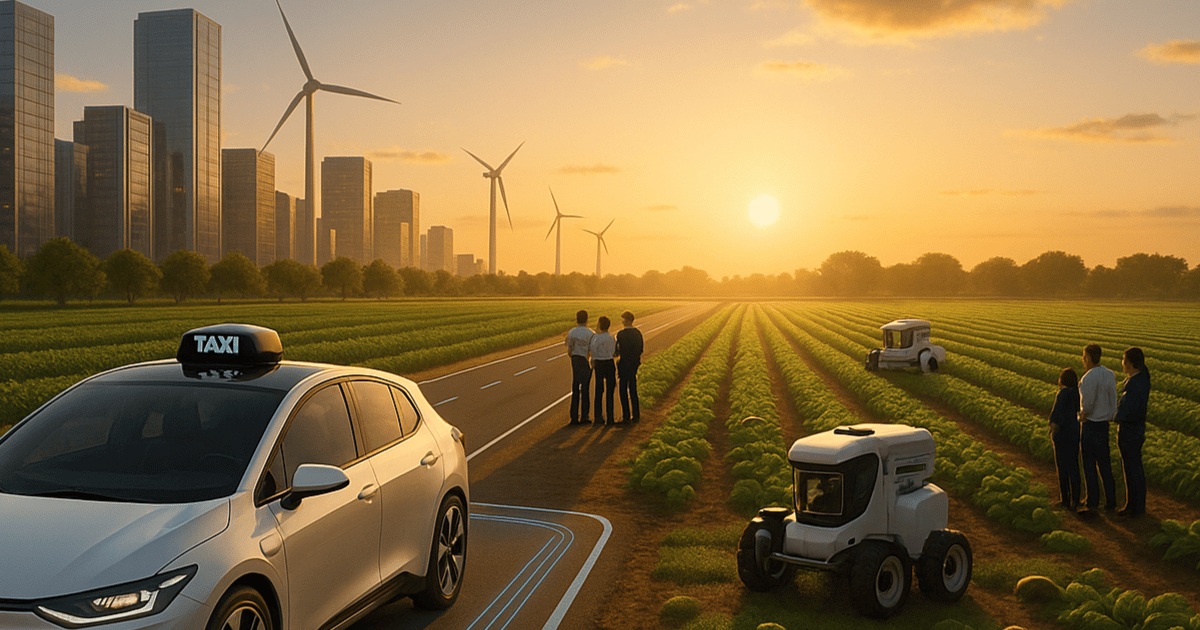 🌈This Week: Driverless Taxis, Smart Farming & 10x Teams