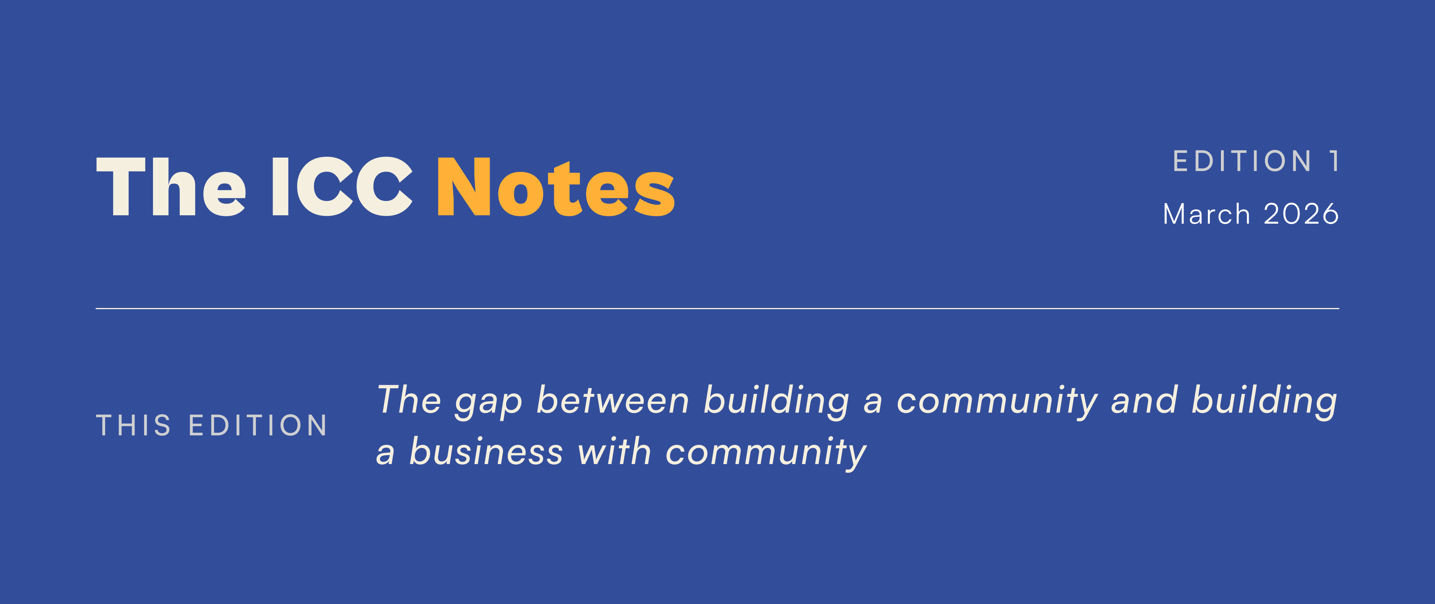 The gap between building a community and building a business with community