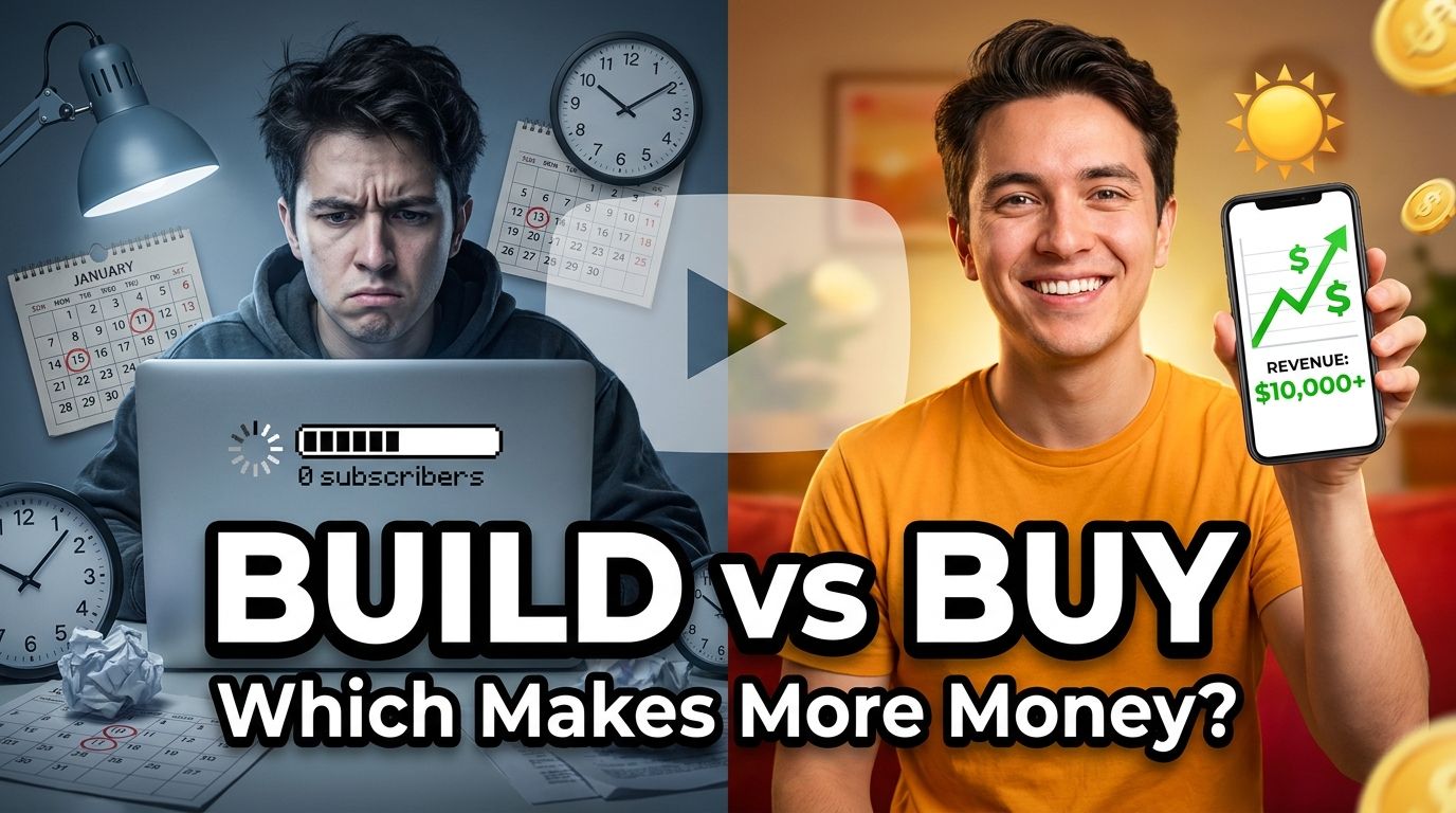 Should You Buy a Monetized YouTube Channel or Build One From Scratch?