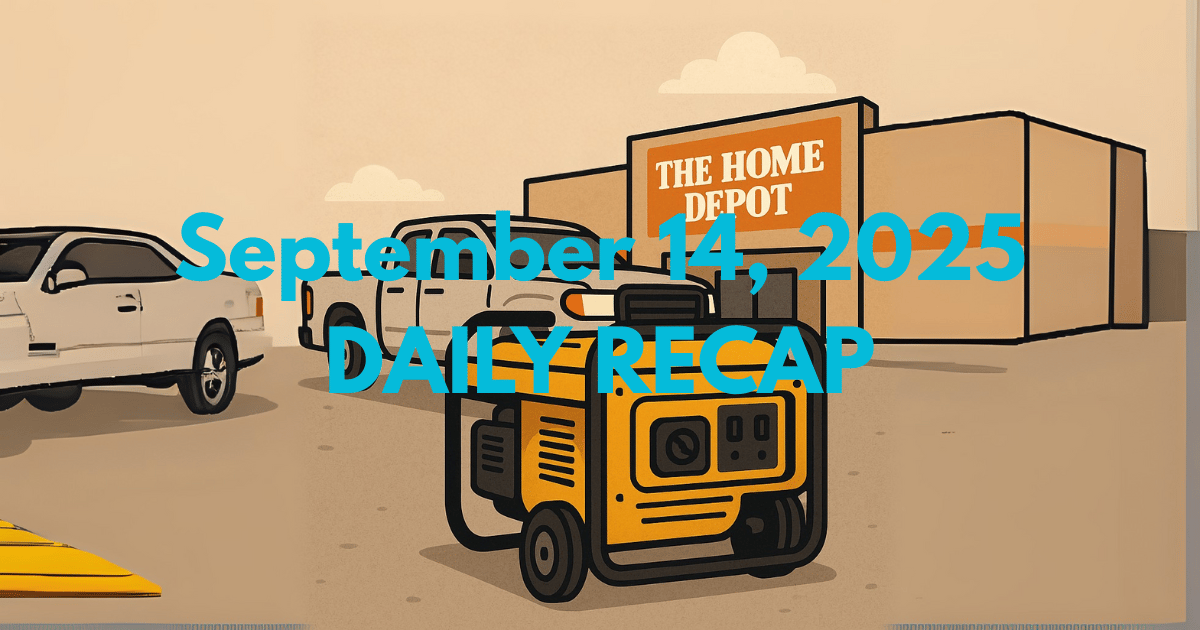 September 14, 2025 – Daily Recap