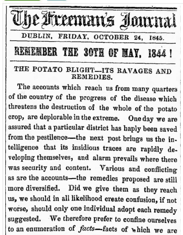 Old Irish Letters (No. 6) Alarm Begins to Sound In Ireland