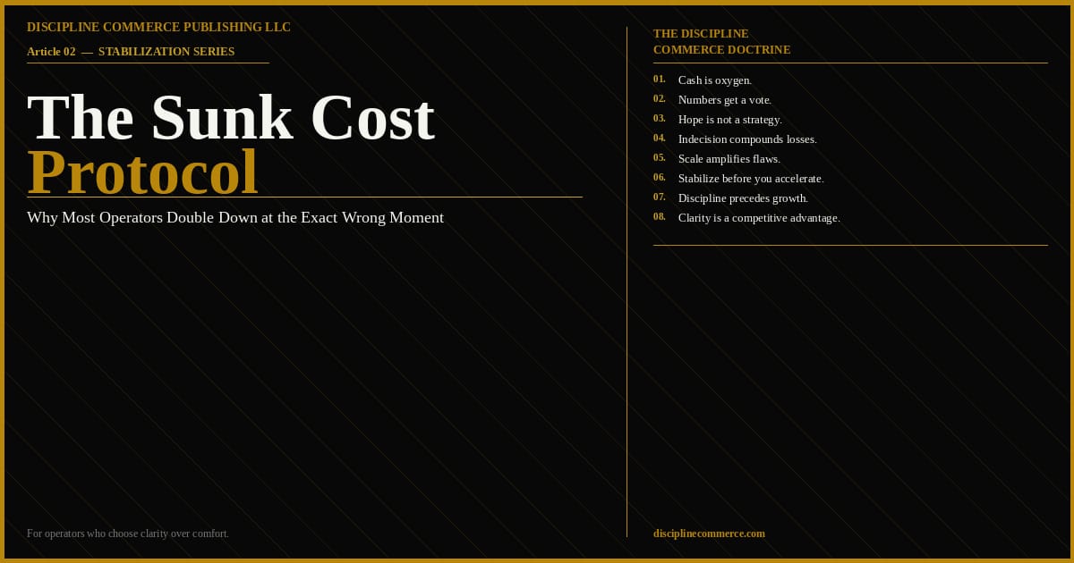 The Sunk Cost Protocol