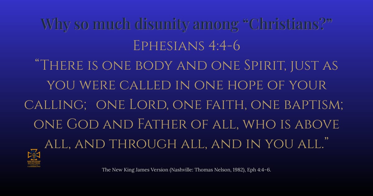 Why so much disunity