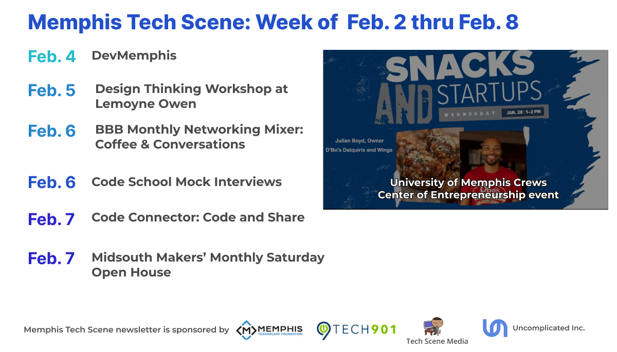 Weekly Tech Events in Memphis: February 2 thru February 8