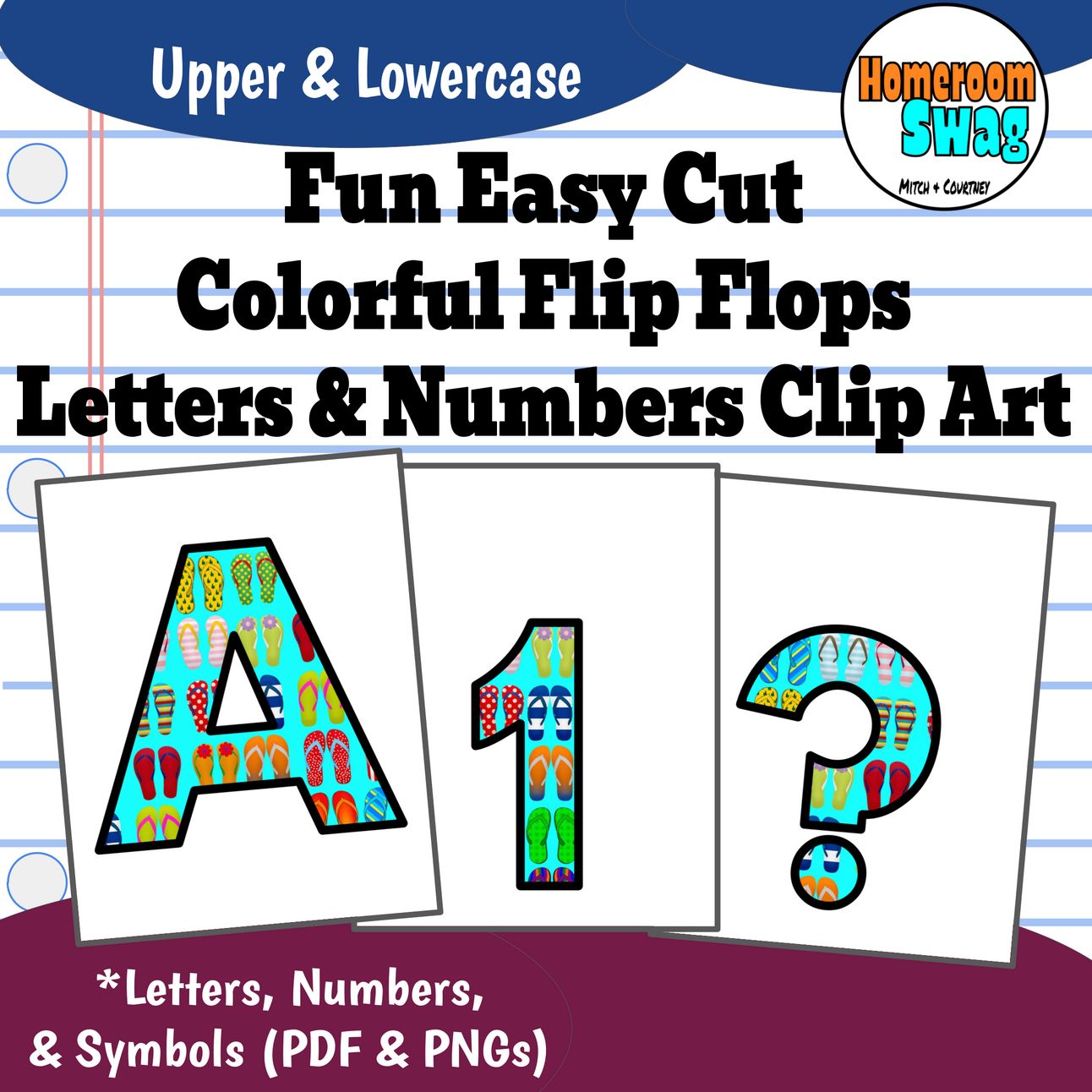 Fun Colorful Filp Flops Bulletin Board Letters and Numbers.pdf