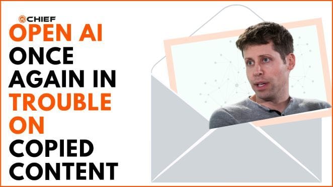 Open AI Once Again in Trouble on Copied Content
