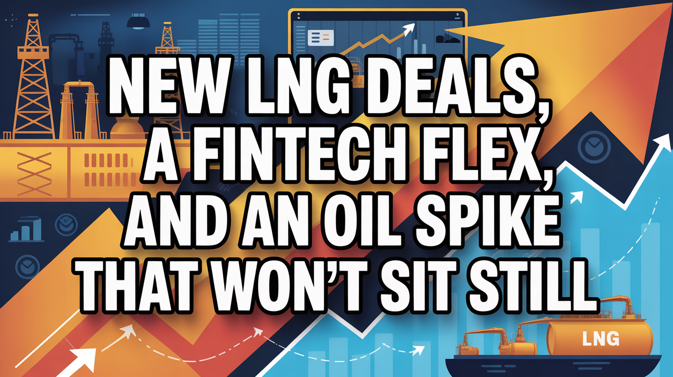New LNG Deals, a Fintech Flex, and an Oil Spike That Won't Sit Still