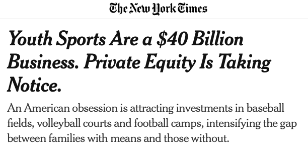 Youth Sports Gets The New York Times Treatment