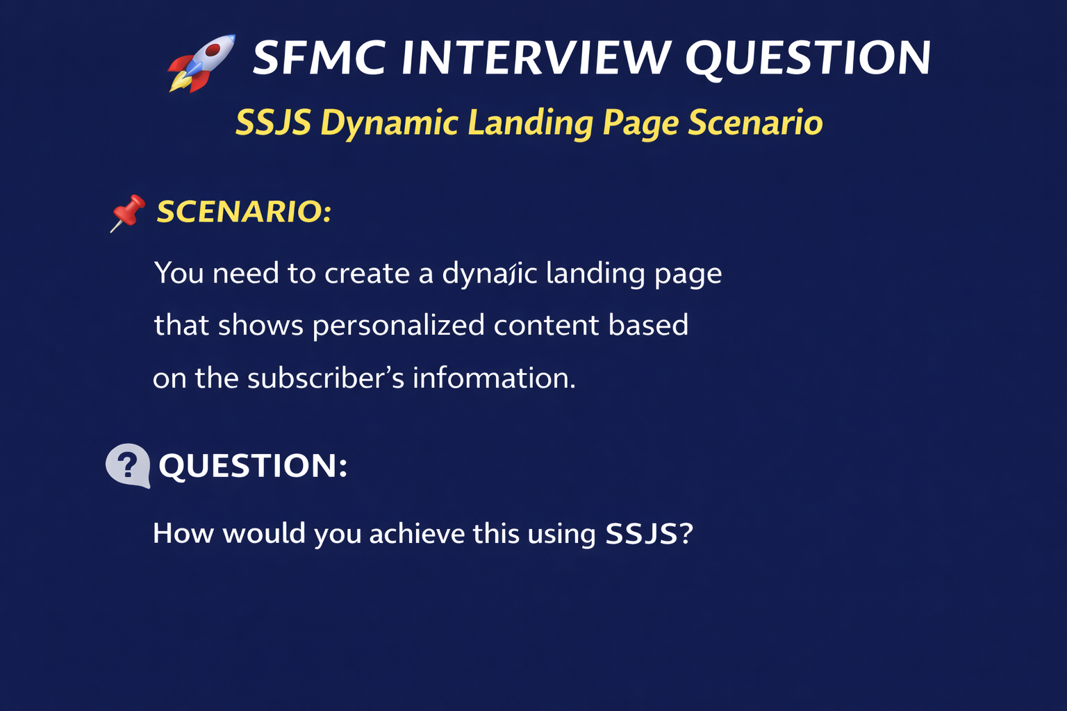 🔥 SFMC Scenario Based Interview Questions Part -3