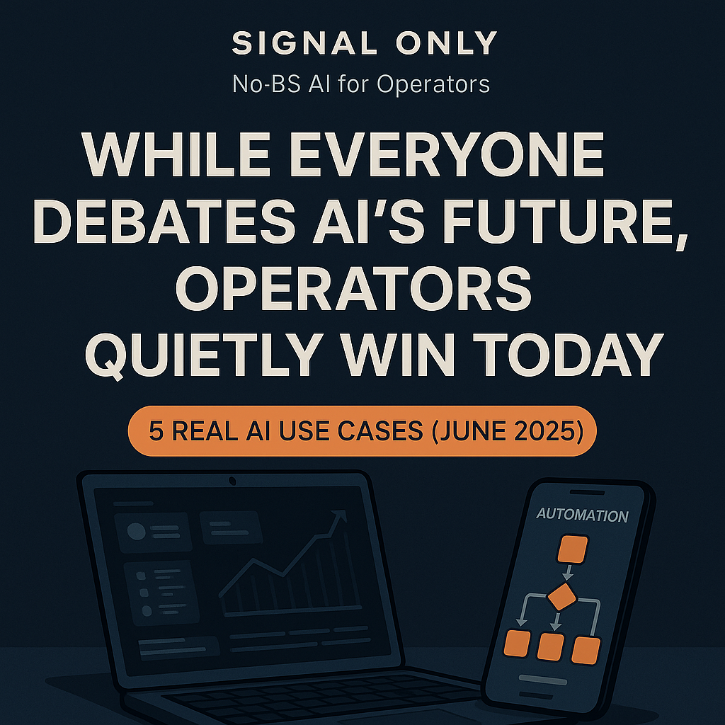 While everyone debates AI's future, smart operators are quietly using it to win today.