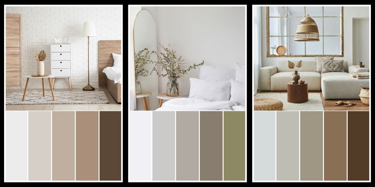 Soft Gray and Green Color Palette