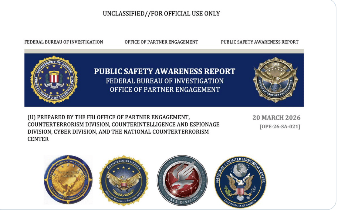 EXCLUSIVE: FBI Issues Situational Awareness Memo Warning of Elevated Threats in U.S. Amid Ongoing Conflict with Iran