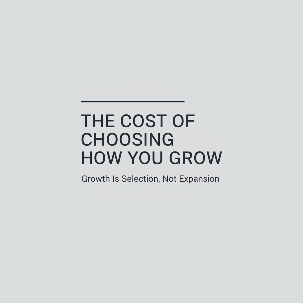 The Cost of Choosing How You Grow