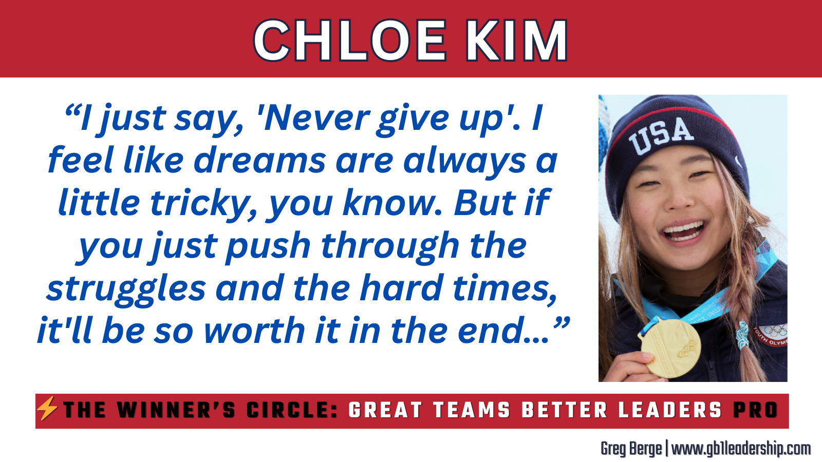 🥇The Winner's Circle: Chloe Kim