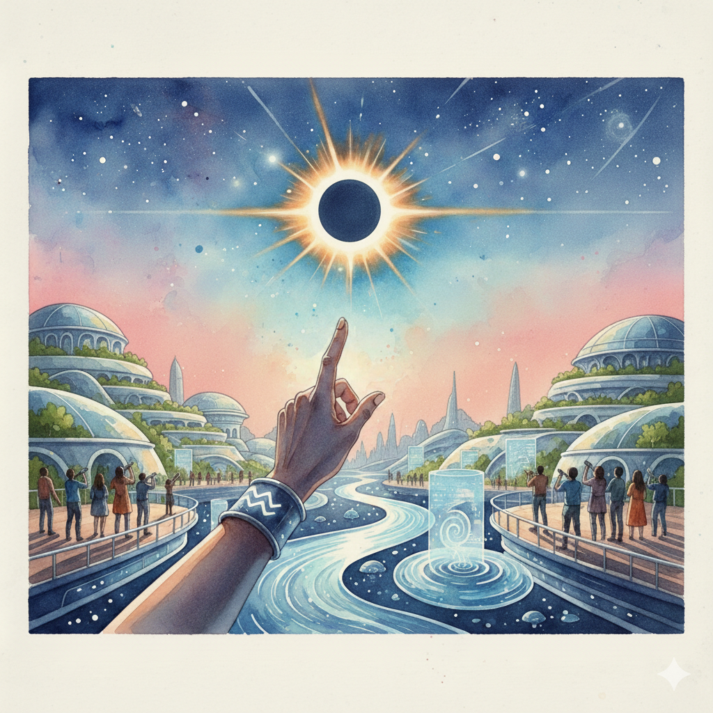 New Moon in Aquarius / Solar Eclipse: The 0° Reset and the End of the Old Story