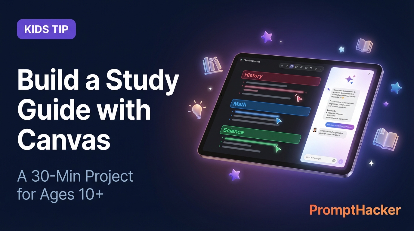 Build a Living Study Guide with Gemini Canvas (Ages 10+)