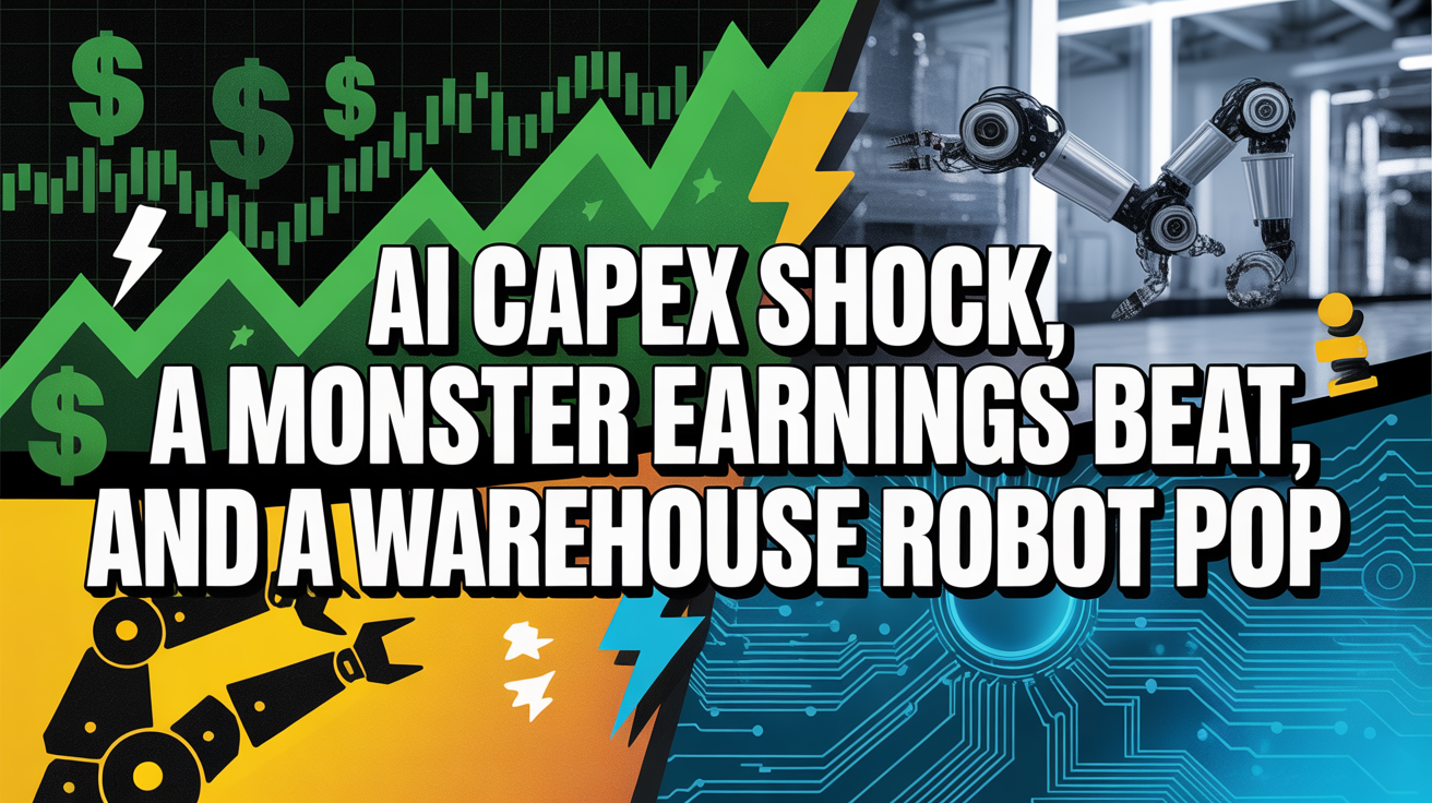 AI Capex Shock, A Monster Earnings Beat, and a Warehouse Robot Pop