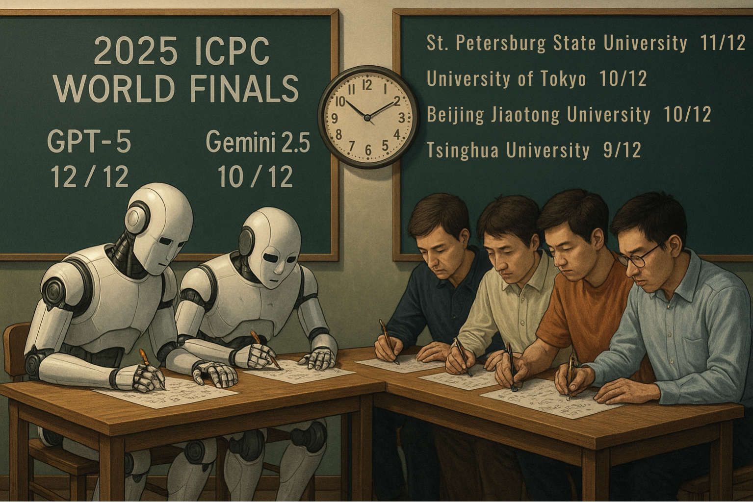 Google and OpenAI Models Outperform Humans at ICPC Coding Finals