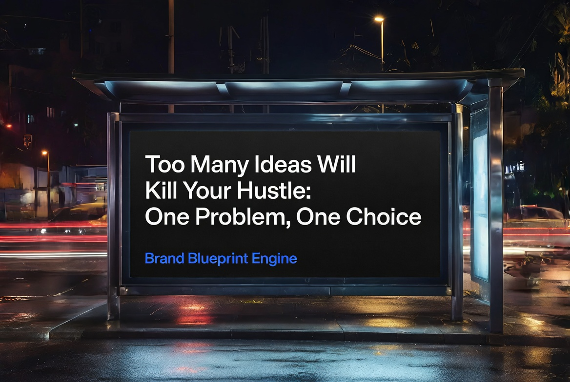 Too Many Ideas Will Kill Your Hustle: One Problem, One Choice