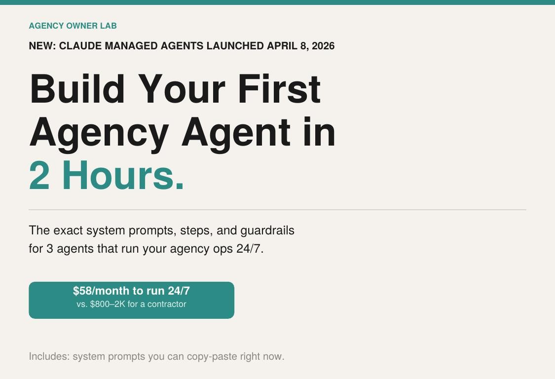 GUIDE: Claude Managed Agents:The Agency Build Spec
