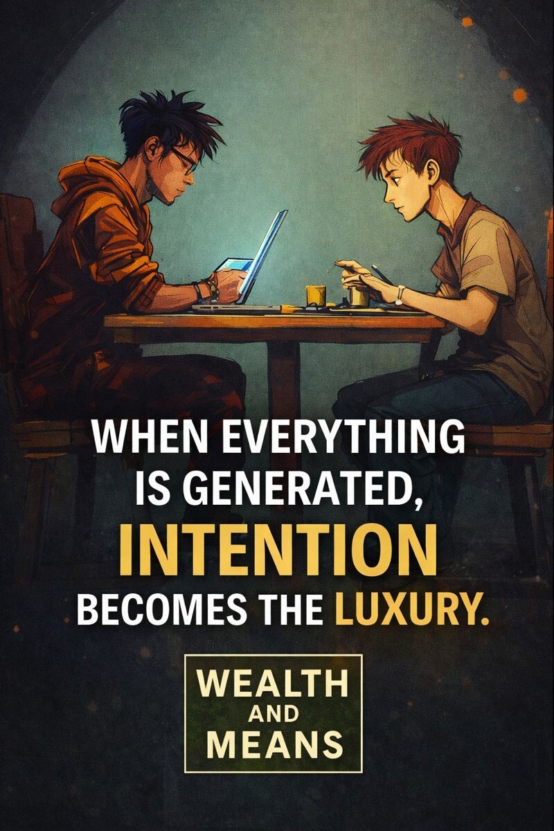 When Everything Is Generated, Intention Becomes the Luxury