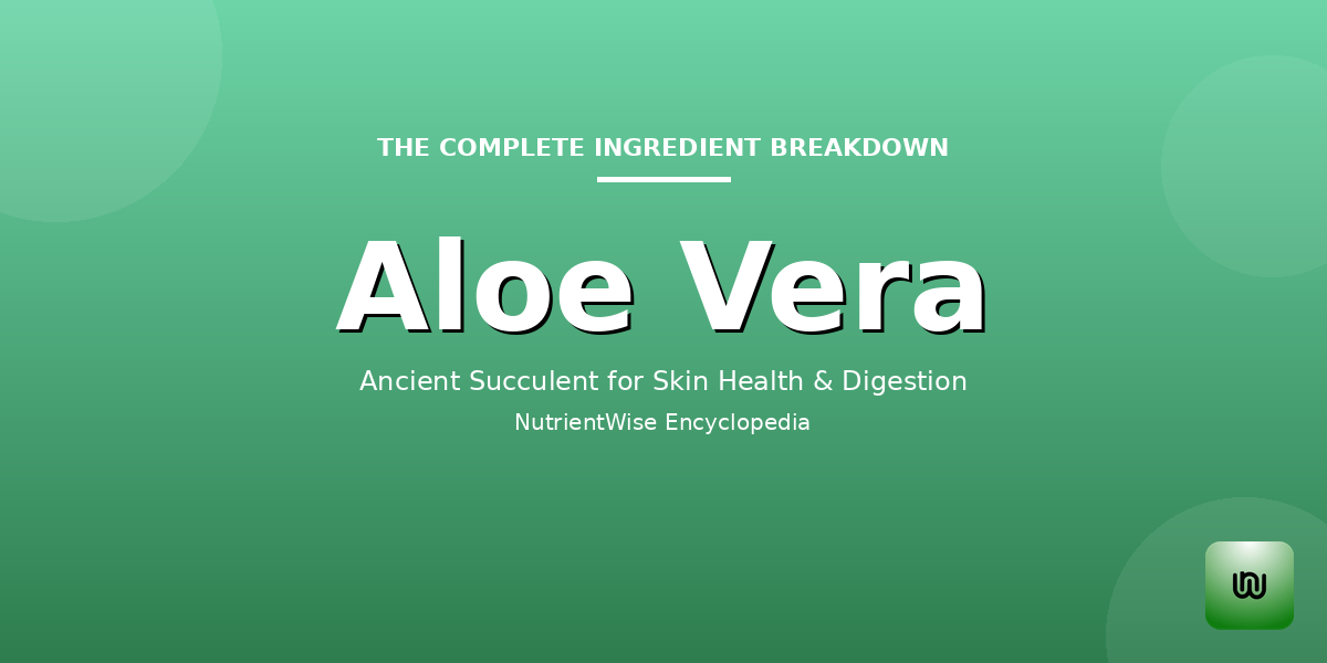 The Complete Ingredient Breakdown: Aloe Vera