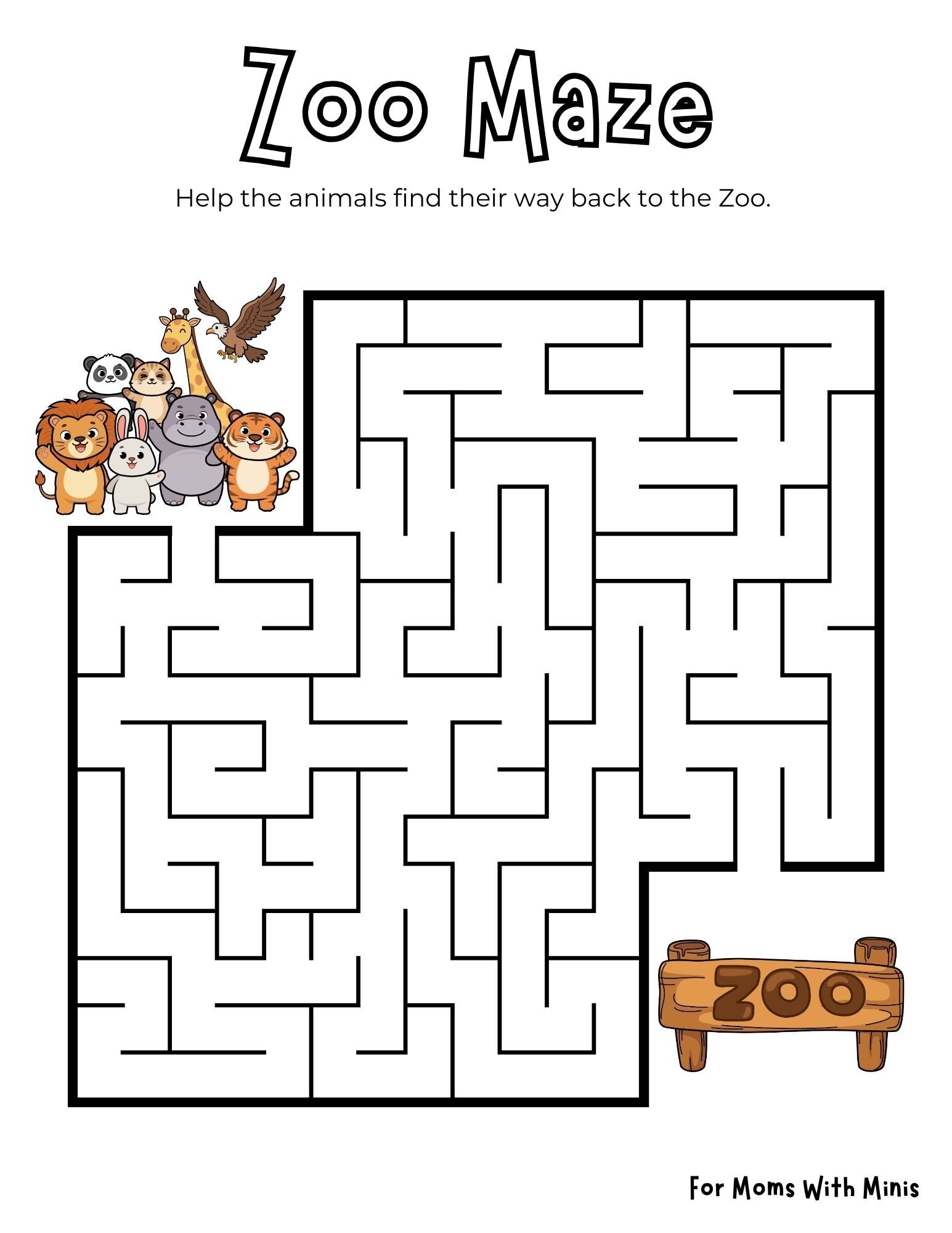 Zoo Maze for Kids