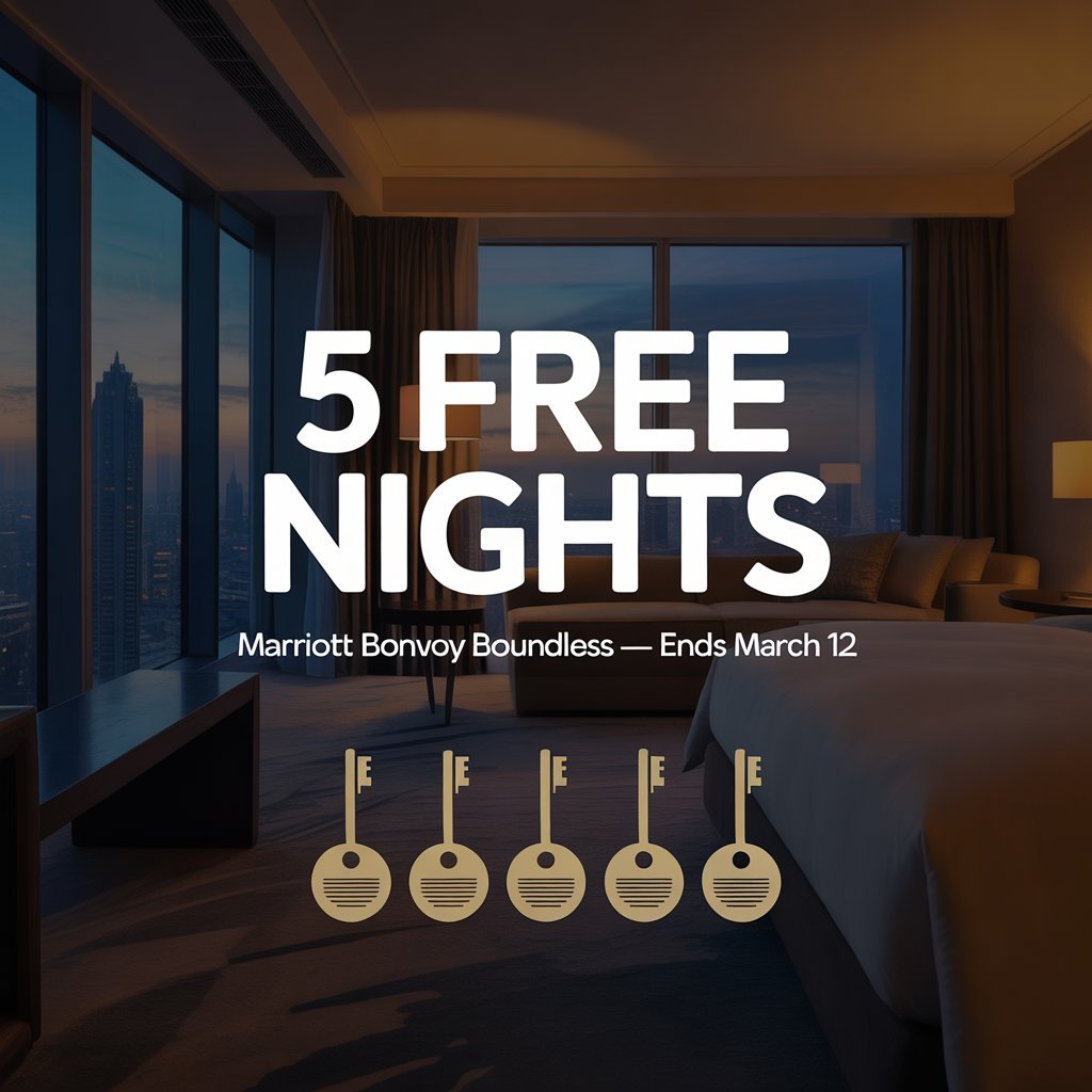 🏨 5 Free Hotel Nights for $3K Spend — But You Have Until March 12