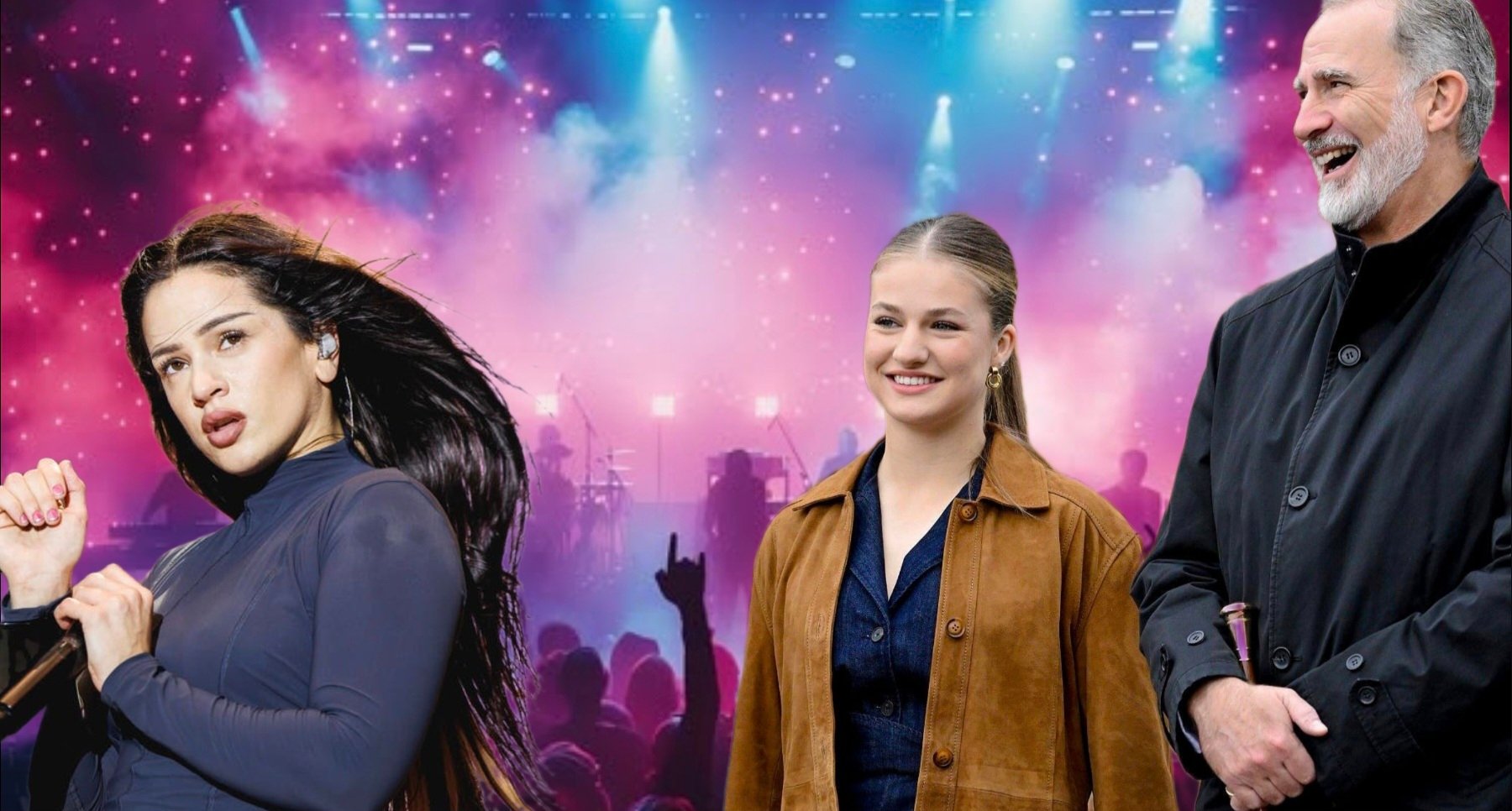 King Felipe VI and Princess Leonor Spotted at ROSALÍA’s Madrid Show