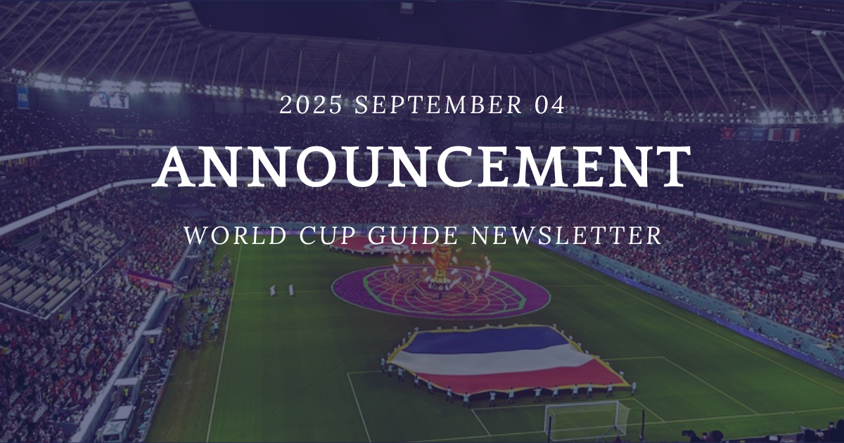 🚨World Cup Ticket Updates (as of Sep 4, 2025)