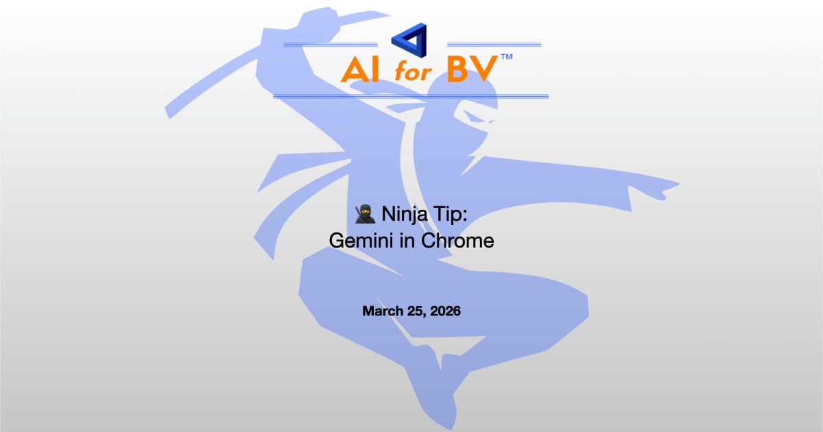 🥷 Ninja Tip: Gemini in Chrome