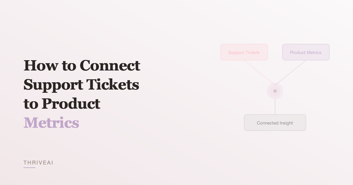 How to Connect Support Tickets to Product Metrics