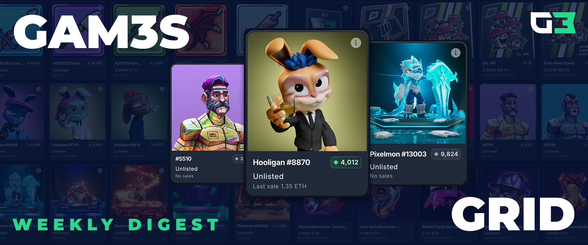 🟢 OpenSea Gaming NFT Collections Live on G3 | GAM3S Grid Weekly