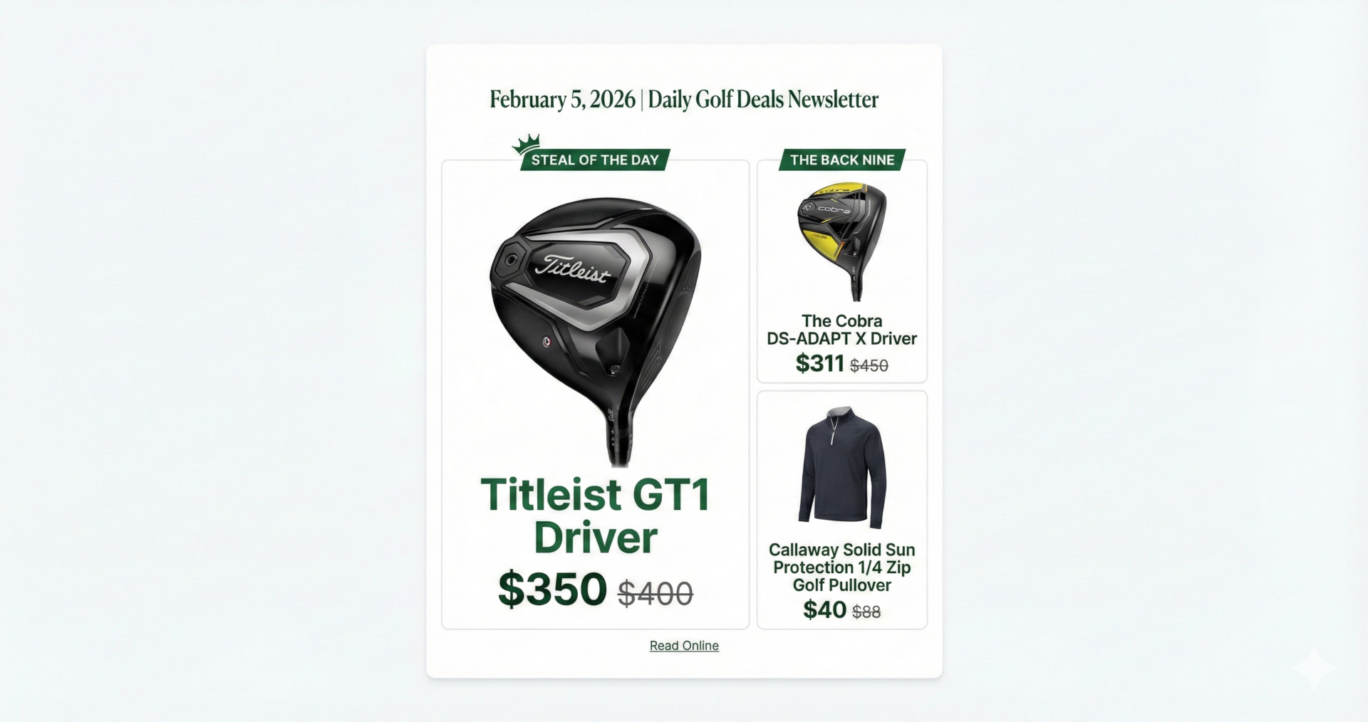 Daily Golf Steals - 02/05/2026