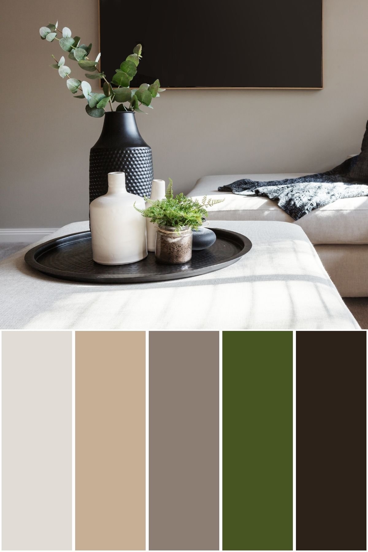 Neutral and Olive Green Color Palette