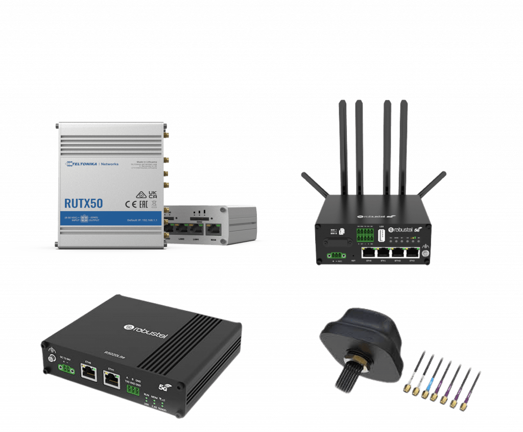 Routers 5G y antenas vehiculares de exterior