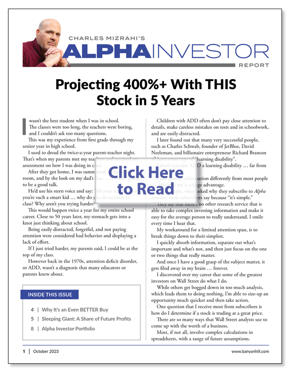 Projecting 400%+ With This Stock in 5 Years