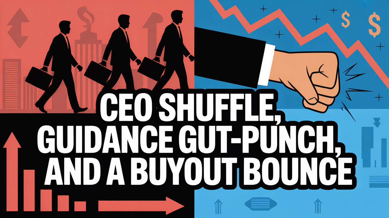 CEO Shuffle, Guidance Gut-Punch, and a Buyout Bounce