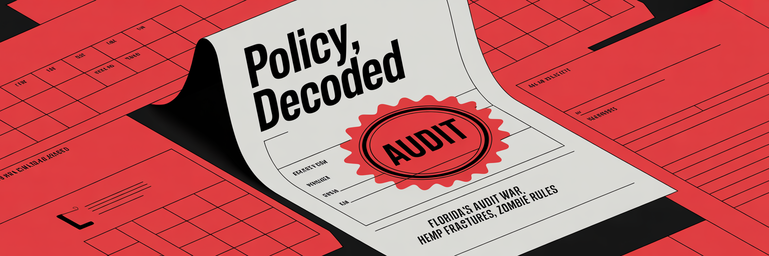🗳️ Florida’s Audit War, GOP Hemp Split, and New York's Zombie Rules