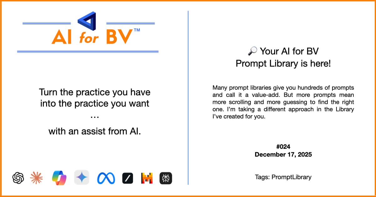 🔎 Your AI for BV Prompt Library is here!