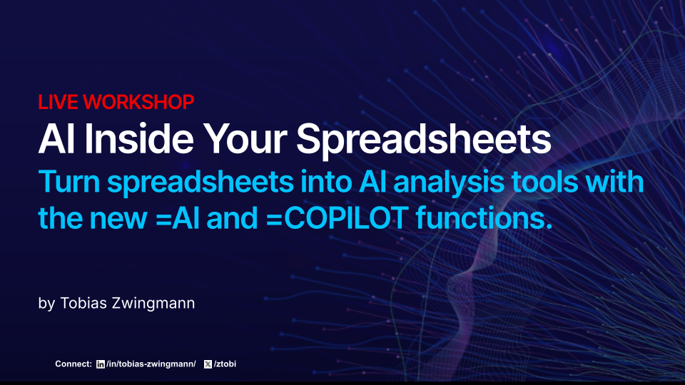Workshop: AI Inside Your Spreadsheets