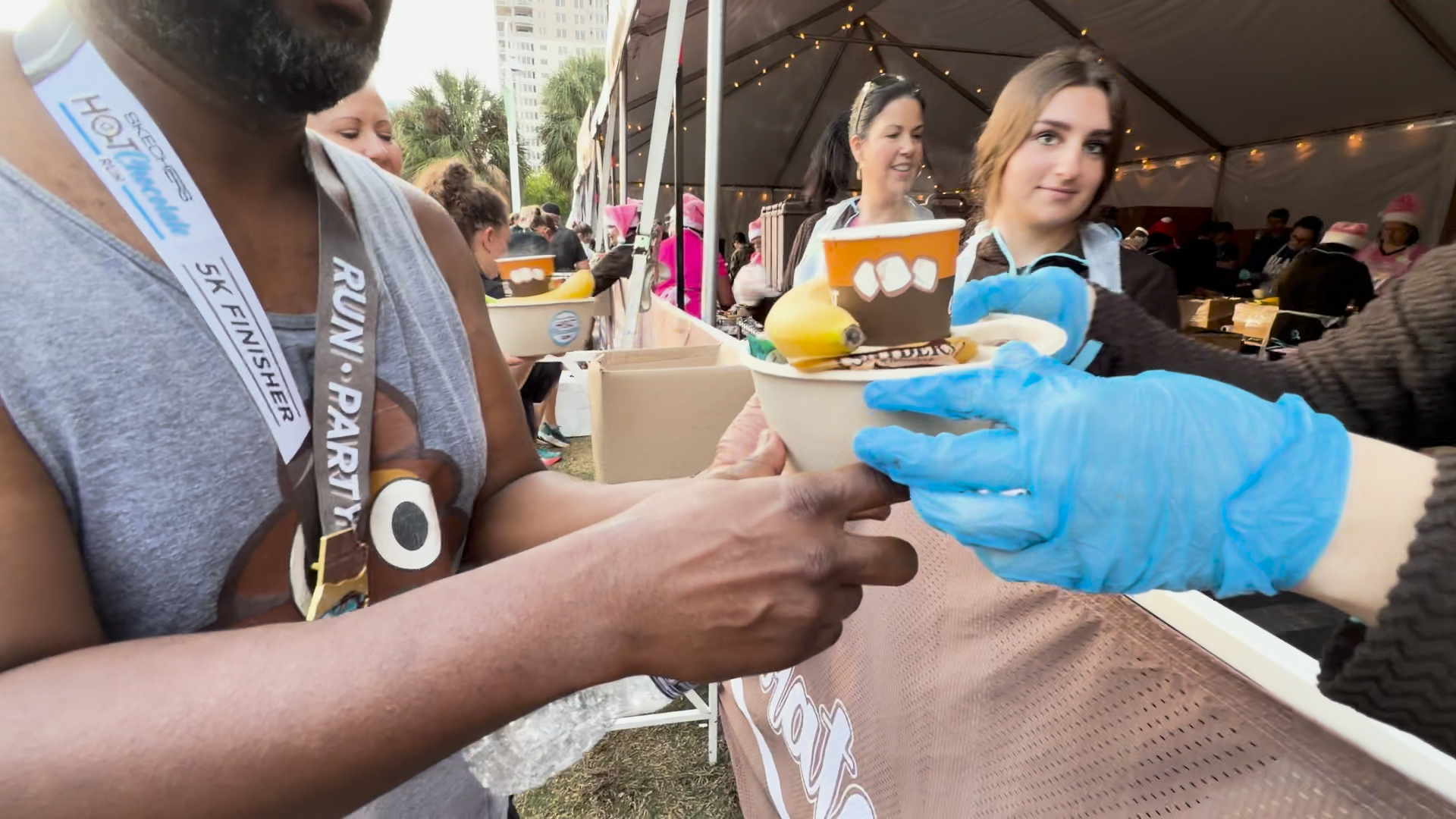 345 Gallons of Hot Cocoa Fuel Tampa Runners